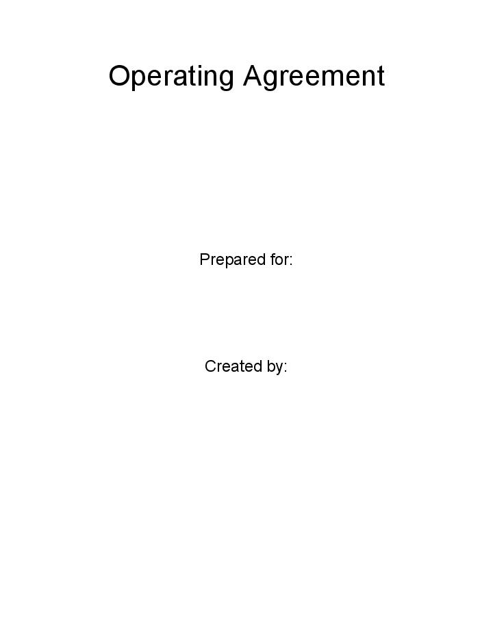 Arrange Operating Agreement in Netsuite