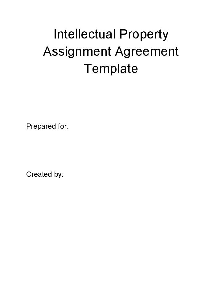 Pre-fill Intellectual Property Assignment Agreement from Salesforce