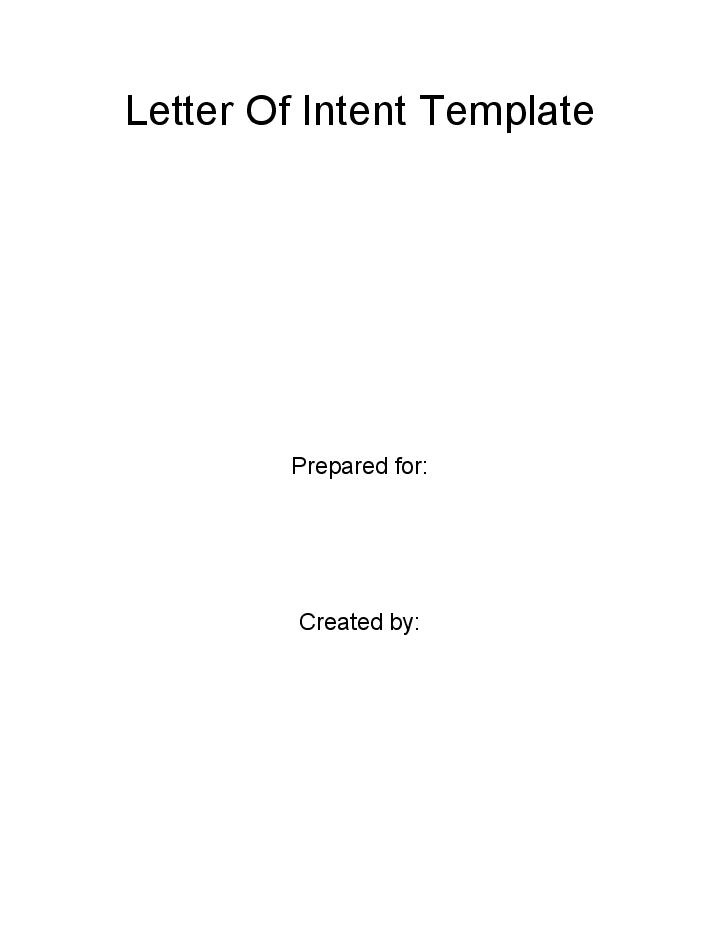 Automate Letter Of Intent in Salesforce