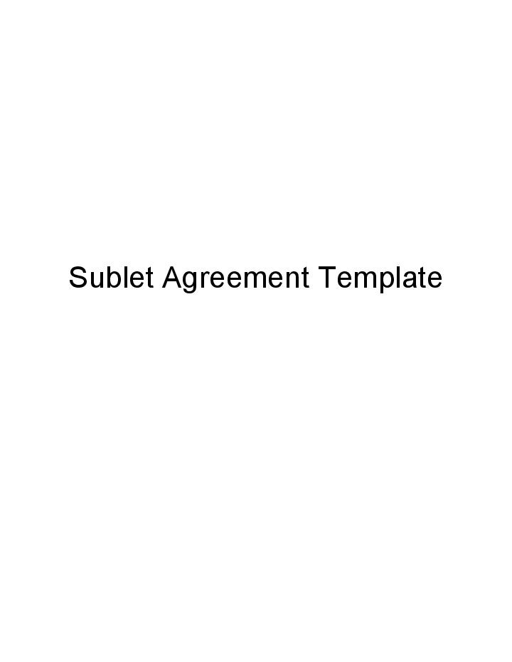 Arrange Sublet Agreement in Salesforce
