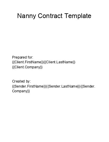 Extract Nanny Contract