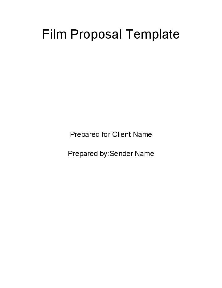 Export Film Proposal to Salesforce