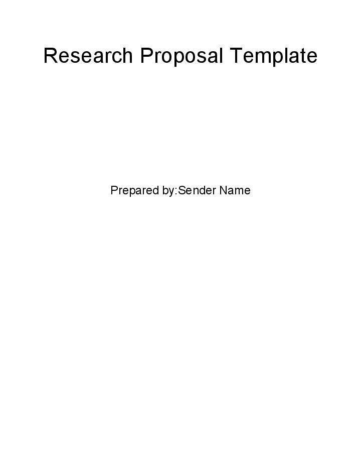 Pre-fill Research Proposal