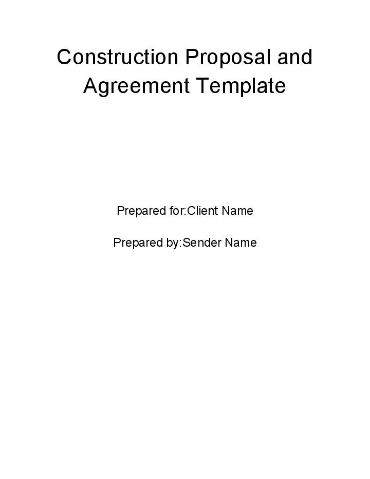 Integrate Construction Proposal And Agreement