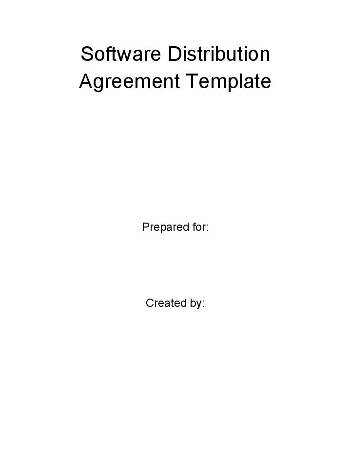 Pre-fill Software Distribution Agreement from Salesforce