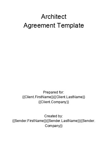 Arrange Architect Agreement