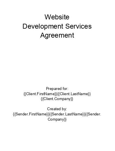 Extract Website Development Services Agreement from Salesforce