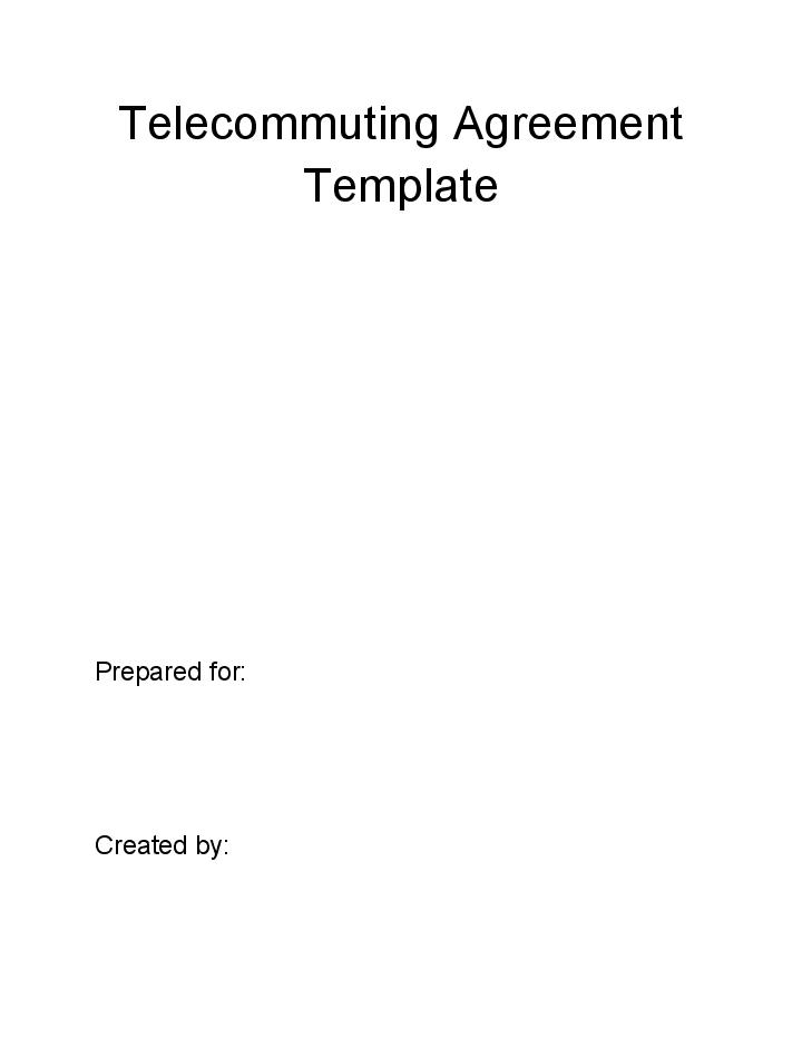 Arrange Telecommuting Agreement in Netsuite
