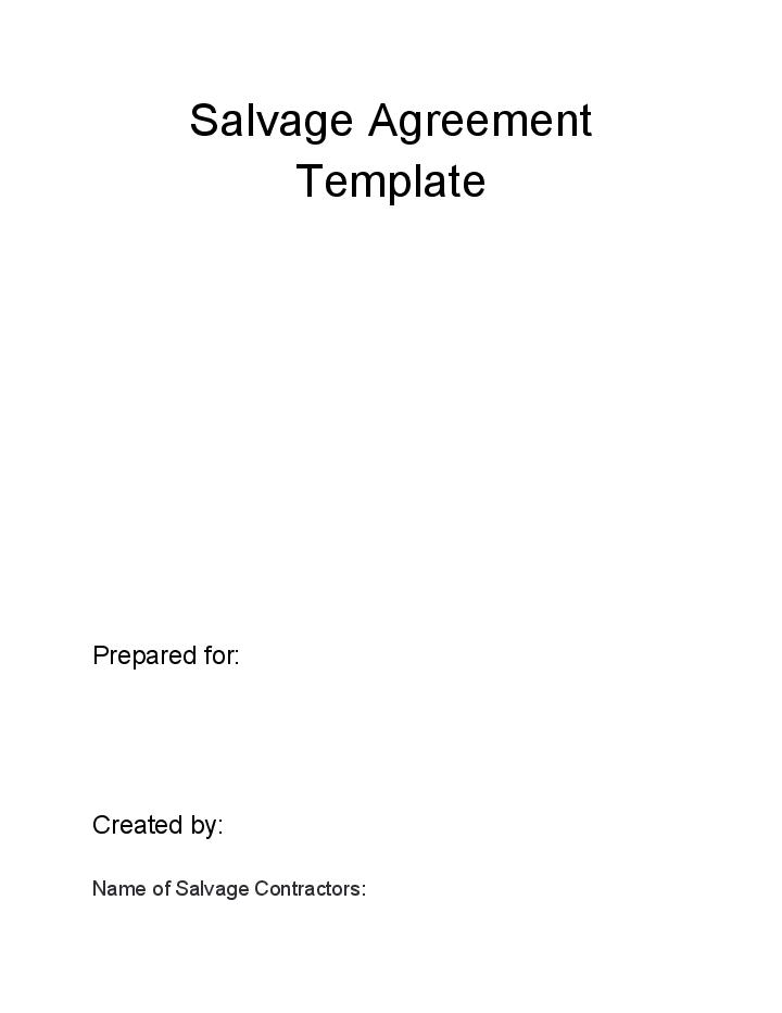 Export Salvage Agreement to Microsoft Dynamics