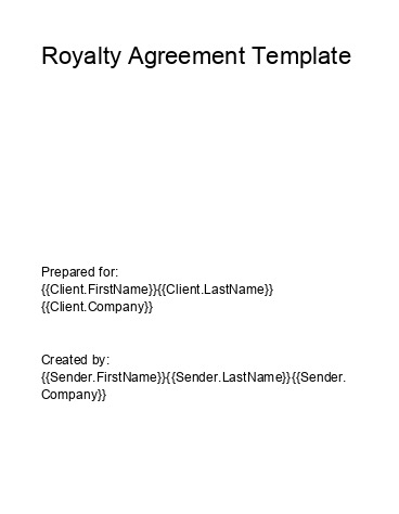 Incorporate Royalty Agreement