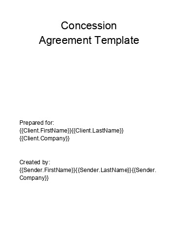 Manage Concession Agreement in Salesforce