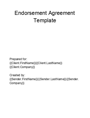 Extract Endorsement Agreement from Netsuite