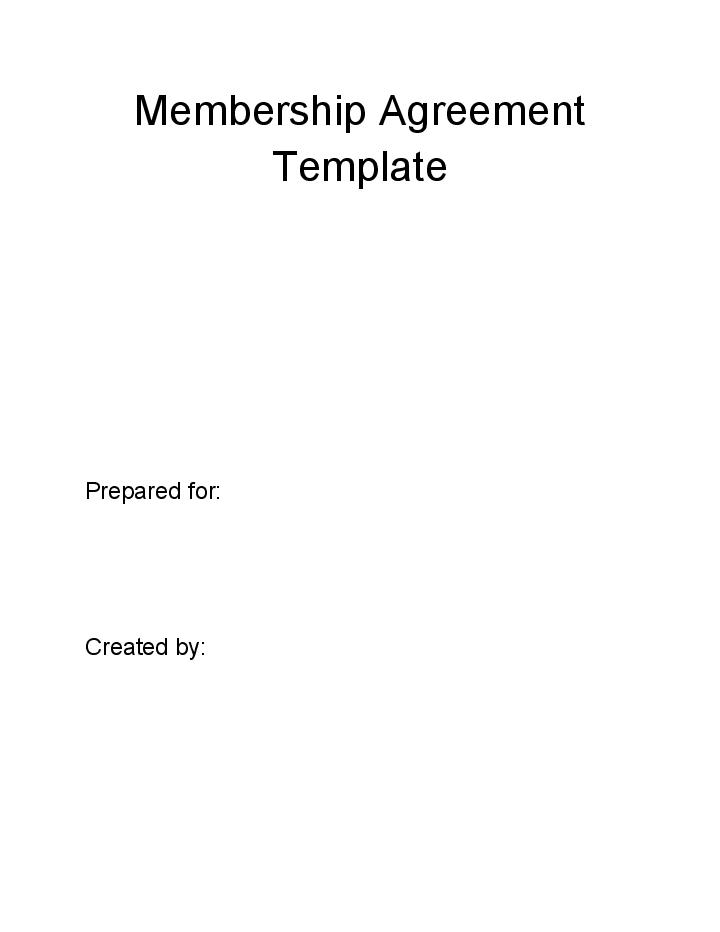 Update Membership Agreement