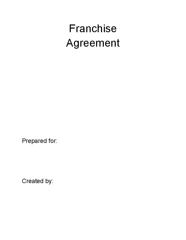 Arrange Franchise Agreement in Salesforce