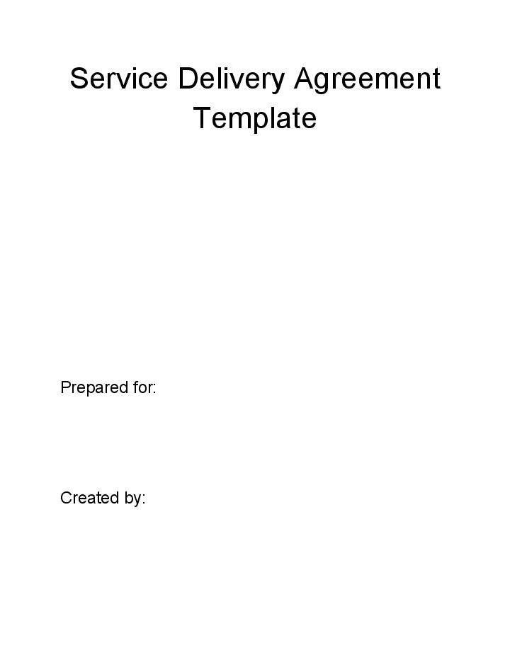 Update Service Delivery Agreement from Salesforce