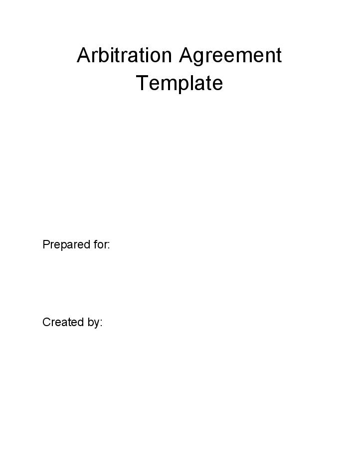 Pre-fill Arbitration Agreement from Salesforce