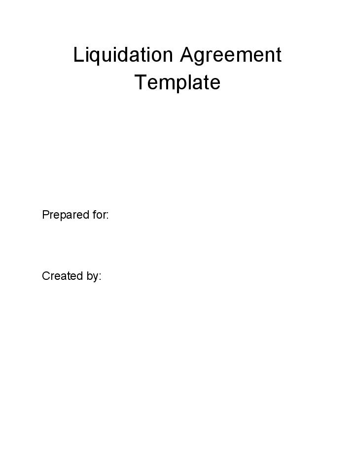 Export Liquidation Agreement to Netsuite