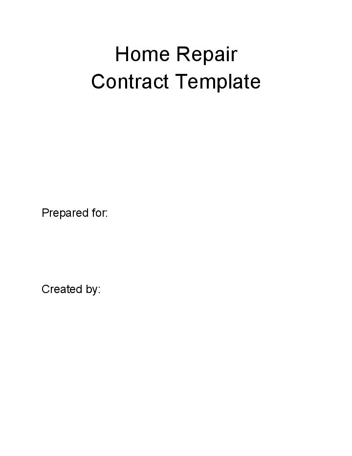 Manage Home Repair Contract in Salesforce