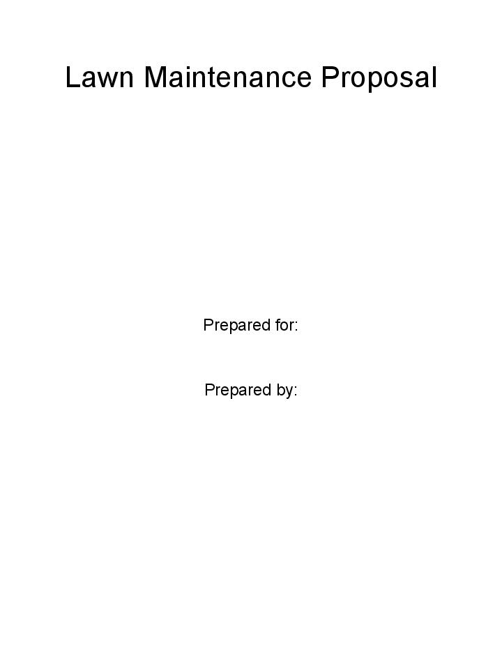 Pre-fill Lawn Maintenance Proposal