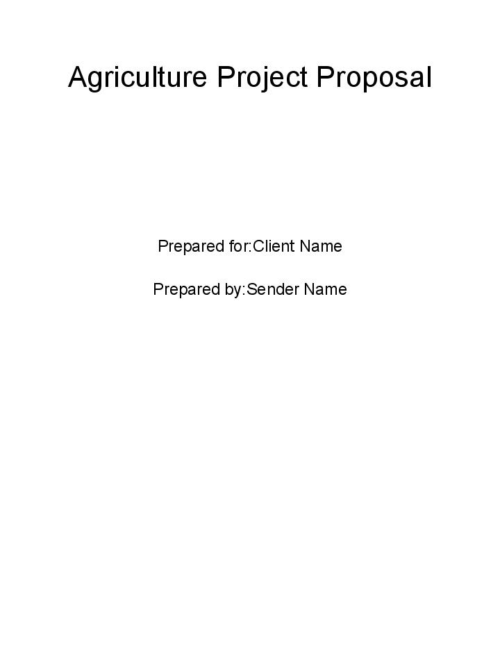 Pre-fill Agriculture Project Proposal from Netsuite