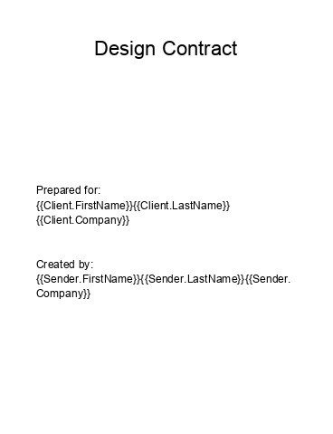 Arrange Design Contract