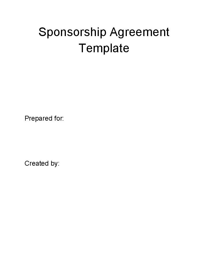 Pre-fill Sponsorship Agreement from Netsuite