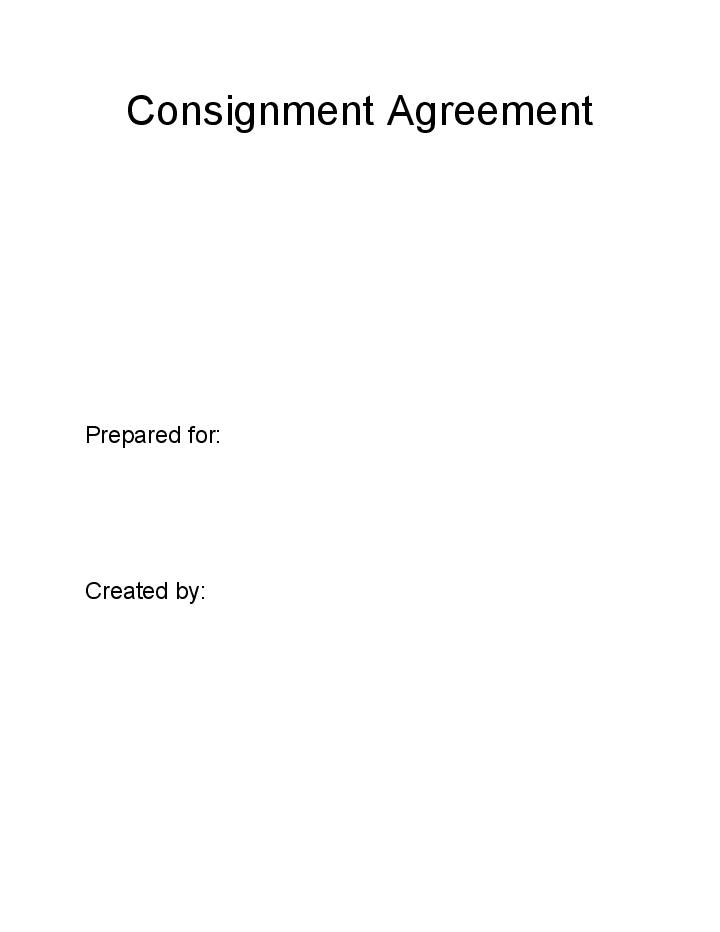 Export Consignment Agreement to Microsoft Dynamics
