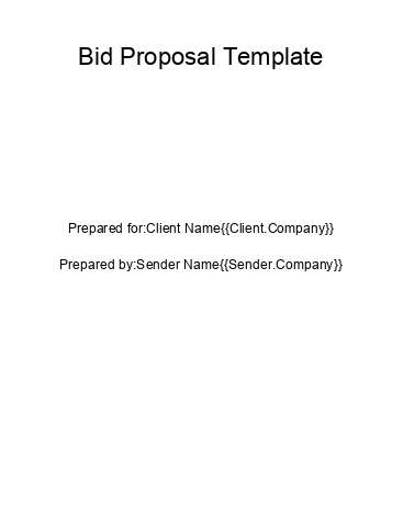 Incorporate Bid Proposal in Salesforce