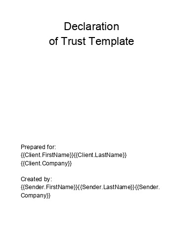 Export Declaration Of Trust to Netsuite