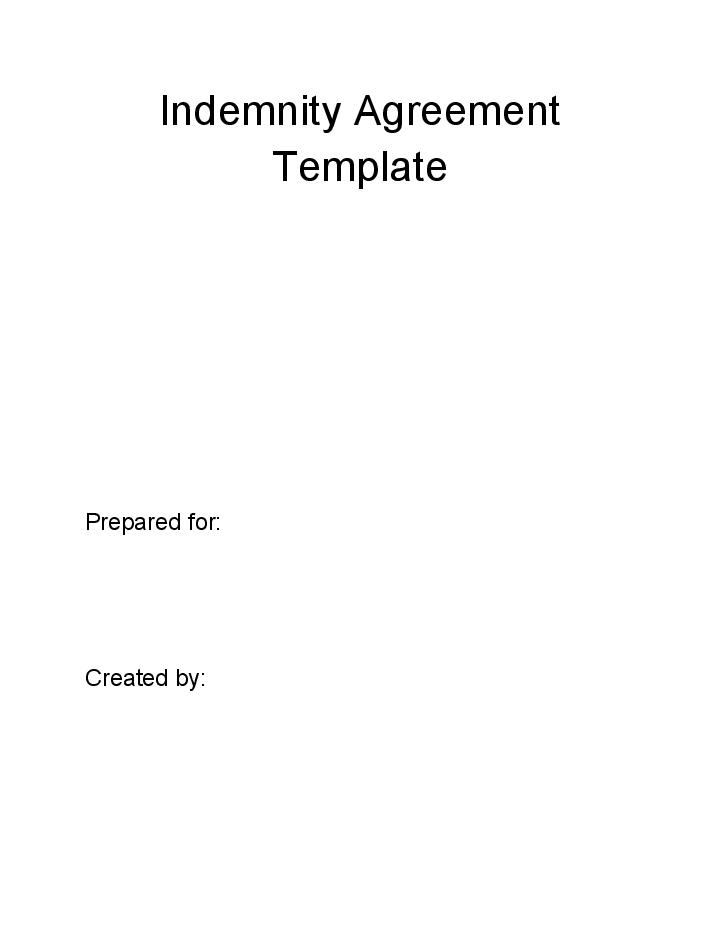 Integrate Indemnity Agreement with Salesforce