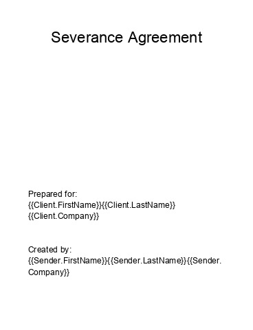 Pre-fill Severance Agreement from Netsuite