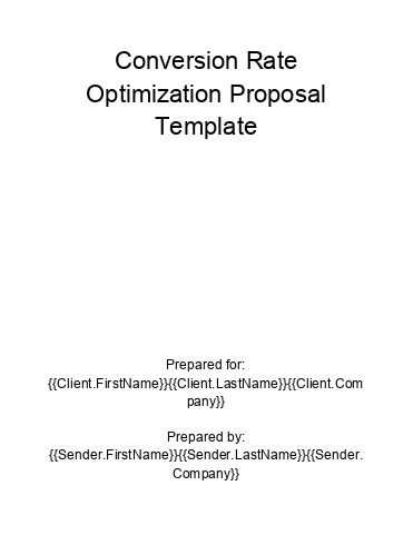 Automate Conversion Rate Optimization Proposal in Salesforce