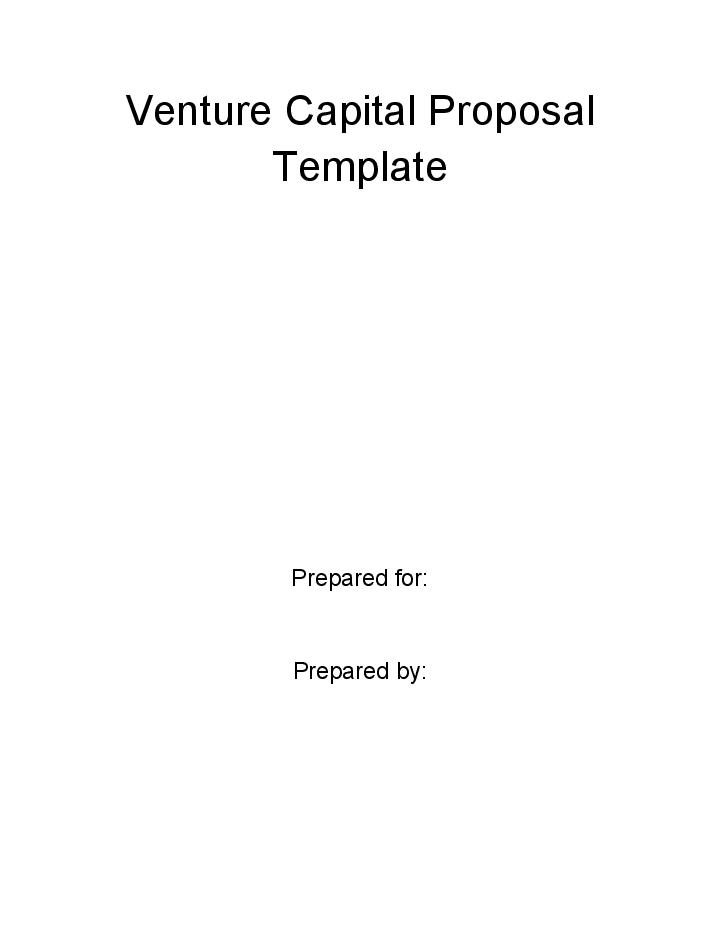 Arrange Venture Capital Proposal