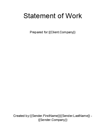 Incorporate Statement Of Work