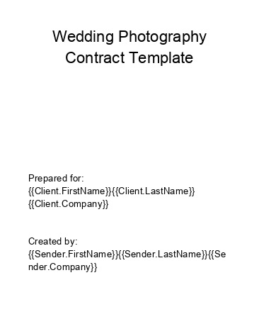 Extract Wedding Photography Contract from Microsoft Dynamics