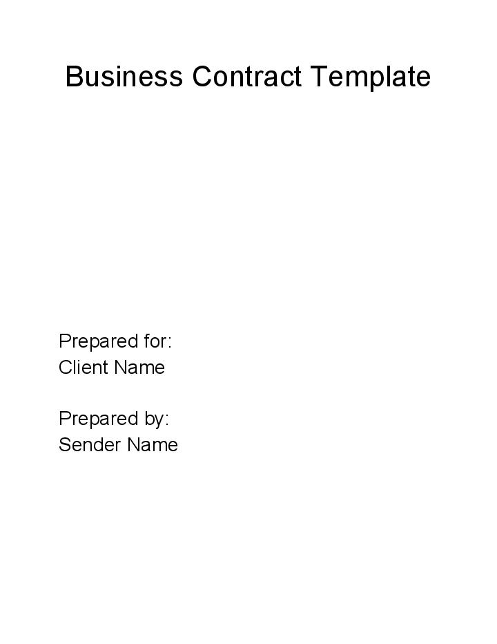 Update Business Contract from Salesforce