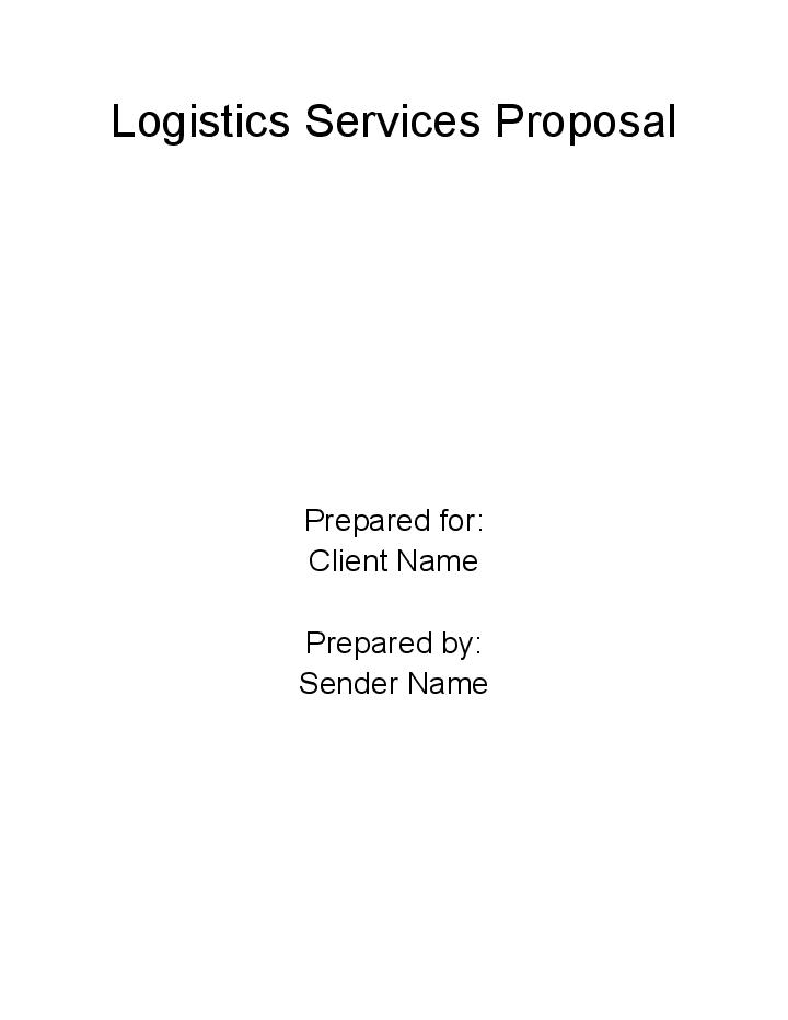Pre-fill Logistics Services Proposal from Microsoft Dynamics