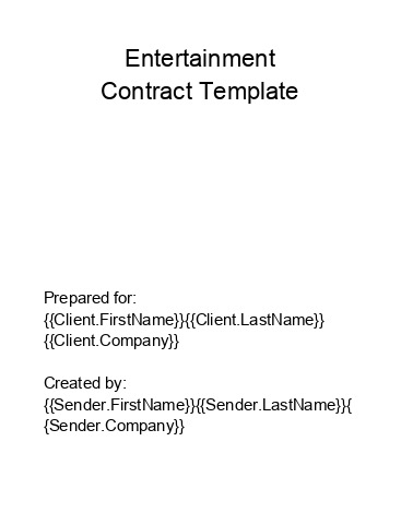 Update Entertainment Contract from Netsuite