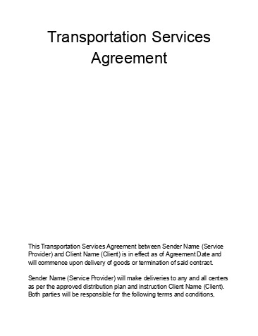 Synchronize Transportation Services Agreement with Netsuite