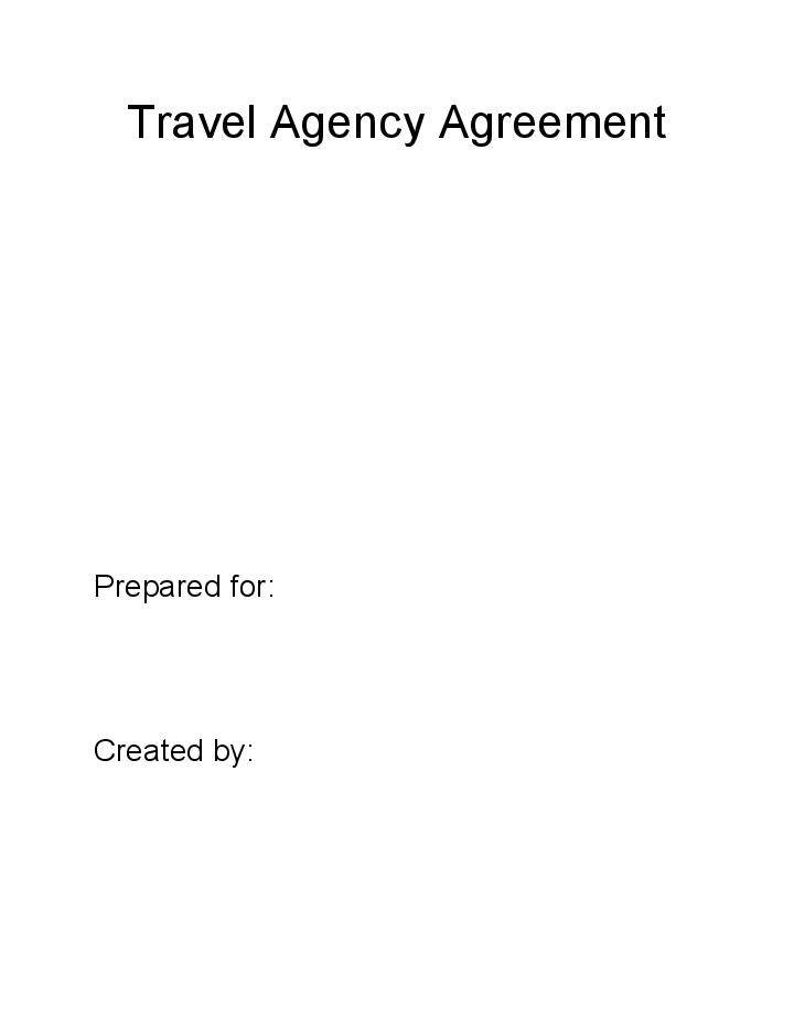 Arrange Travel Agency Agreement in Salesforce