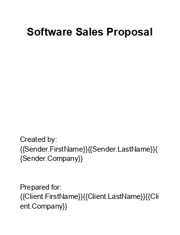 Update Software Sales Proposal