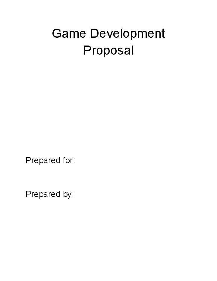 Arrange Game Development Proposal in Microsoft Dynamics