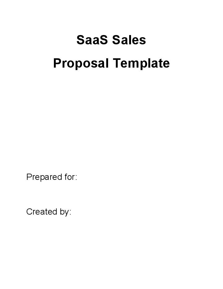 Export Saas Sales Proposal to Salesforce