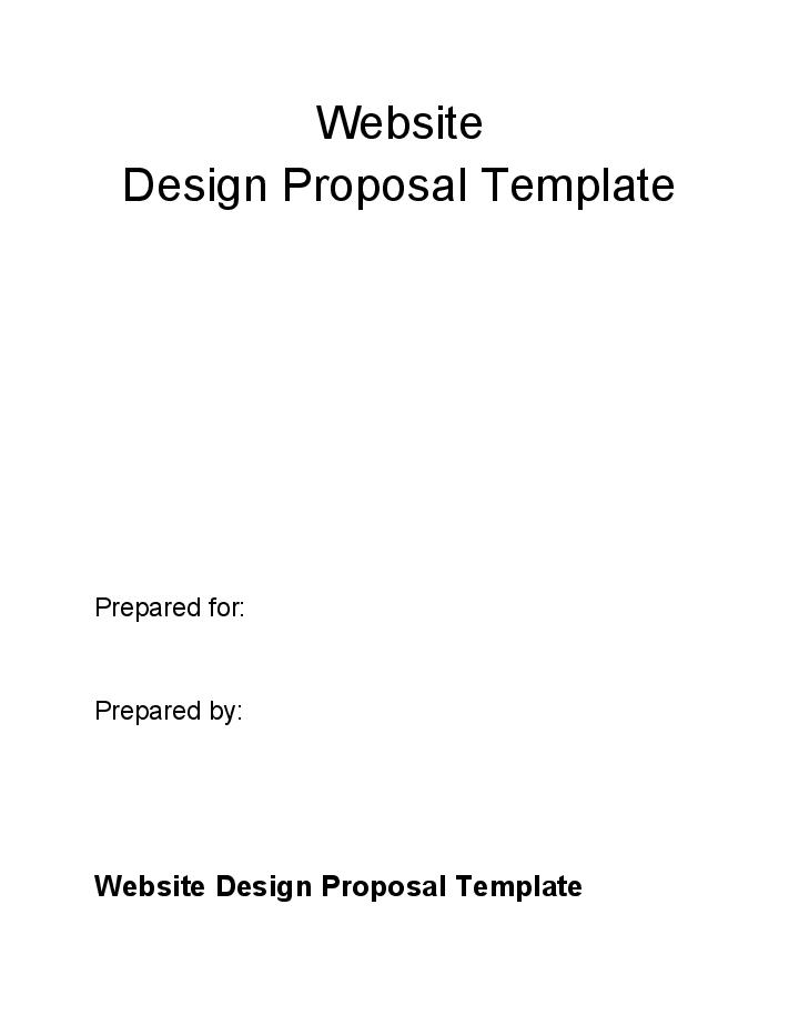 Incorporate Website Design Proposal in Salesforce