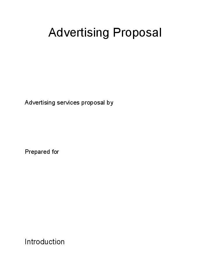 Arrange Advertising Proposal in Salesforce