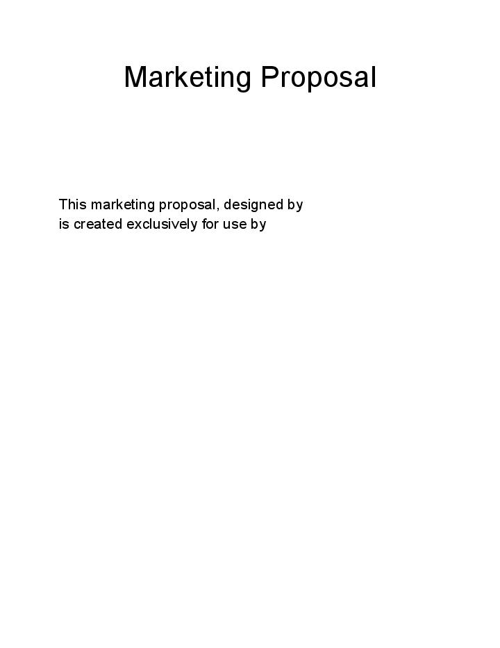 Update Marketing Proposal from Salesforce