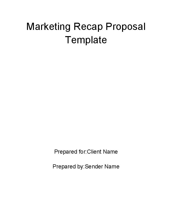 Manage Marketing Recap Proposal in Netsuite