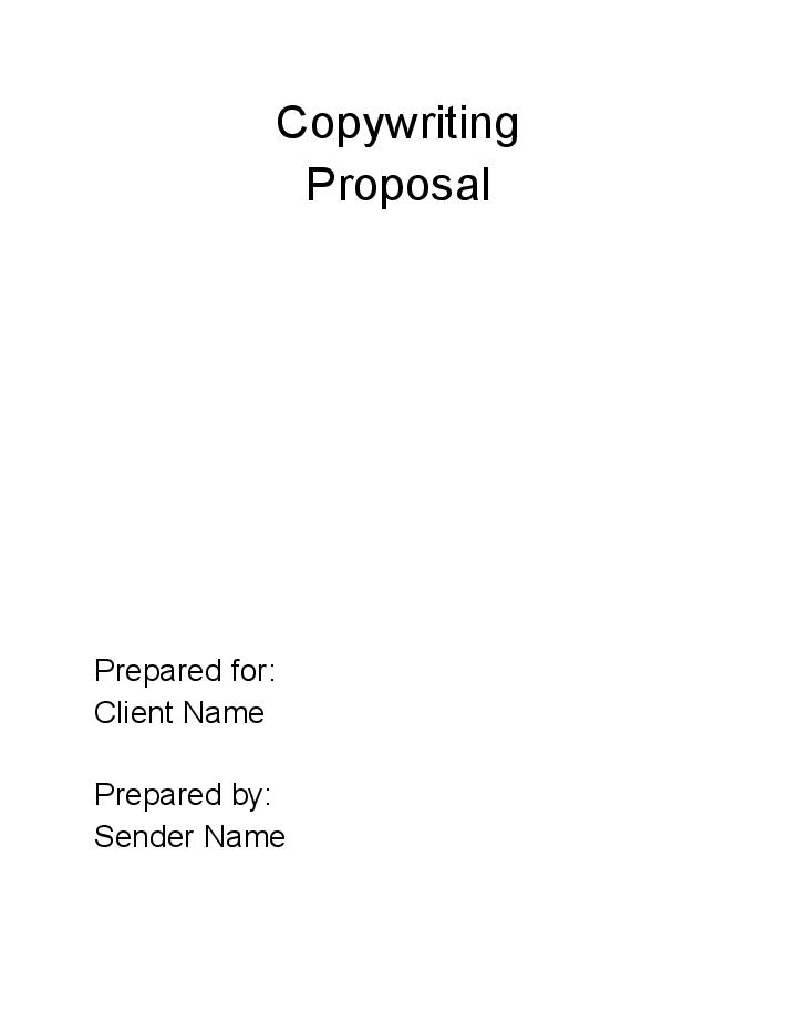 Pre-fill Copywriting Proposal from Microsoft Dynamics