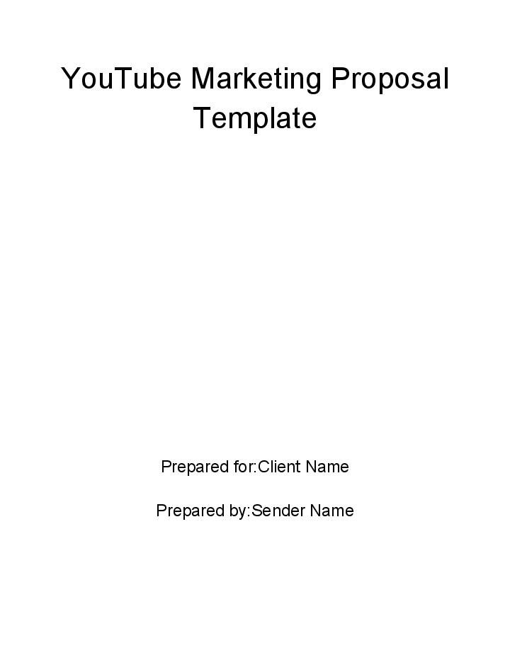 Export Youtube Marketing Proposal to Salesforce