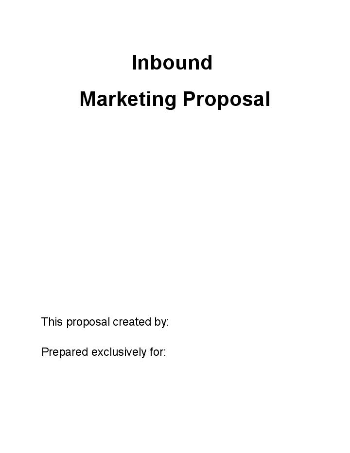 Arrange Inbound Marketing Proposal